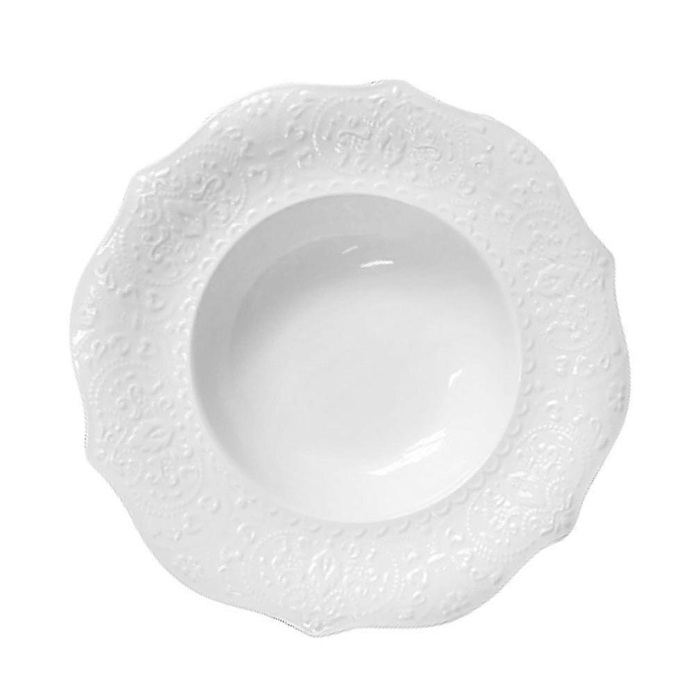 Lace Shape Food Plate Retro Tableware for Salad Dessert to Clean Nordic Style Dish for Everyday Use