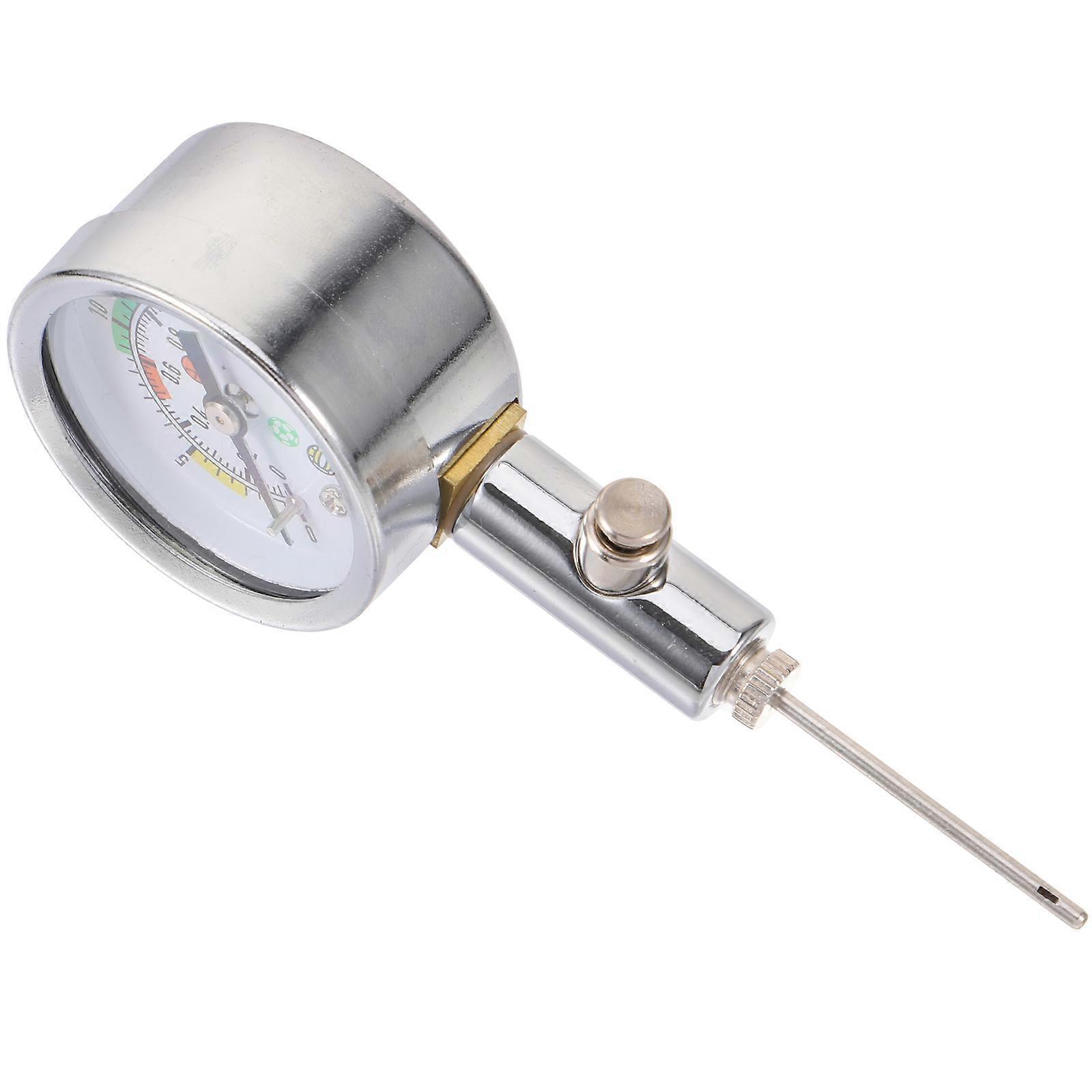 Sports Ball Pressure Gauge Metal Air Pressure Measurer for Basketball, Football, Volleyball Portable Lightweight Referee Tool with Accurate Readings