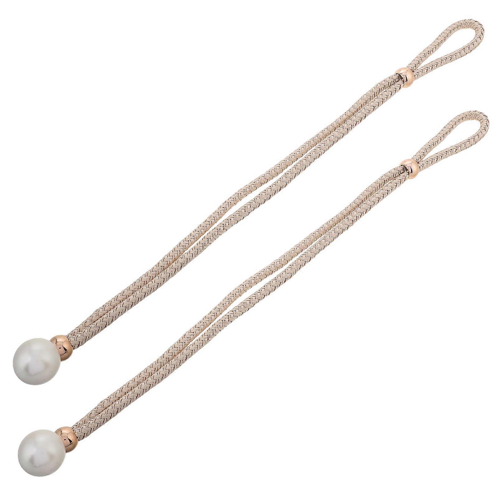 Adjustable Length Curtain Tie Backs Rustic Drape Buckle For Home Minimalist Style 2Pcs 26.00X3.00X3.00CM Cloth Material