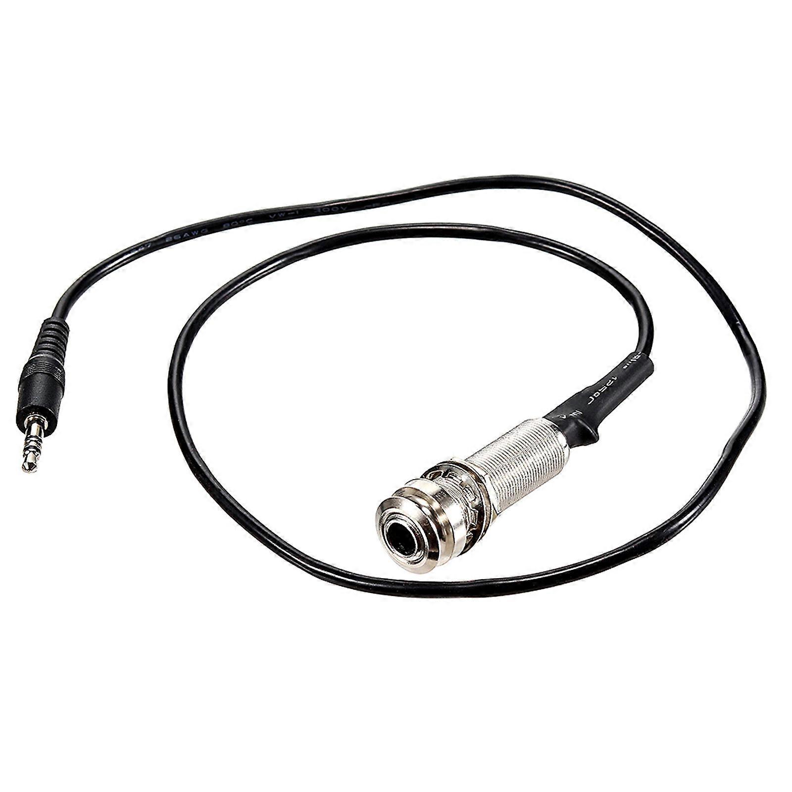 Stereo Instrument Cable 660mm Piezo Endpin Output Jacks for Guitar Pickup No Soldering Needed Quick Connecting Adapter