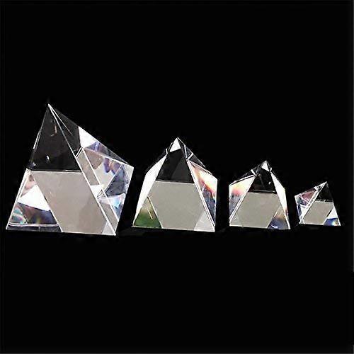 Pyramid Crystal Prism Clear Optical Glass Look 40/60/80 Mm Variants 40 Mm Size DIY Decoration Ornament