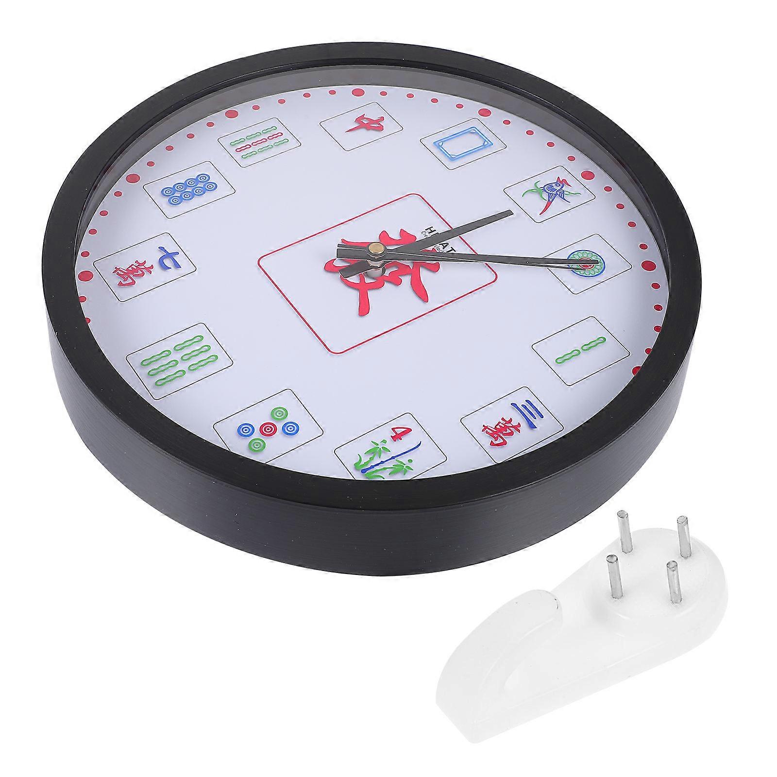Modern Mahjong Design Quartz Wall Clock for Home 1 Piece