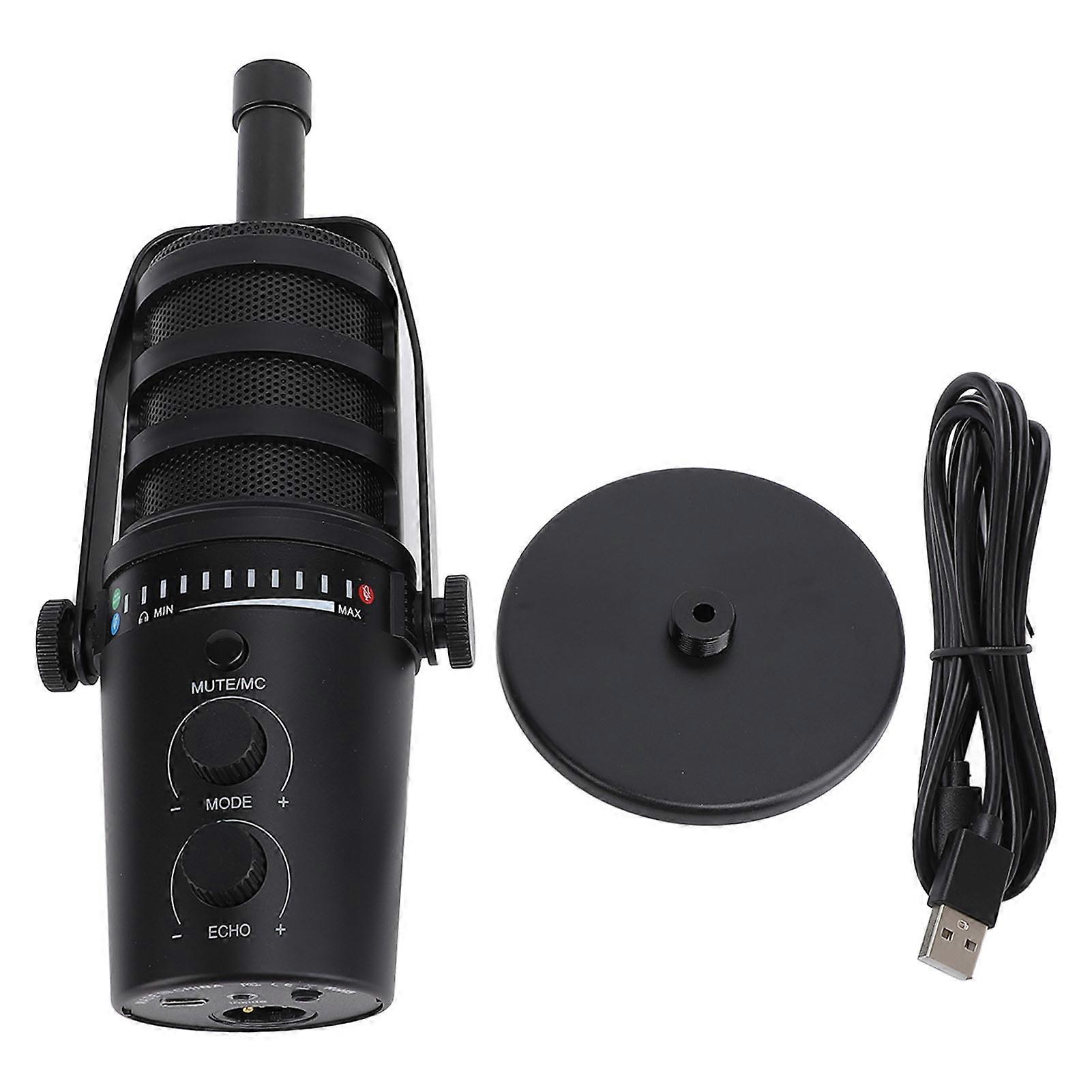 USB PC Condenser Microphone for Gaming, Podcast, Streaming with Quick Mute & Ambiance Light