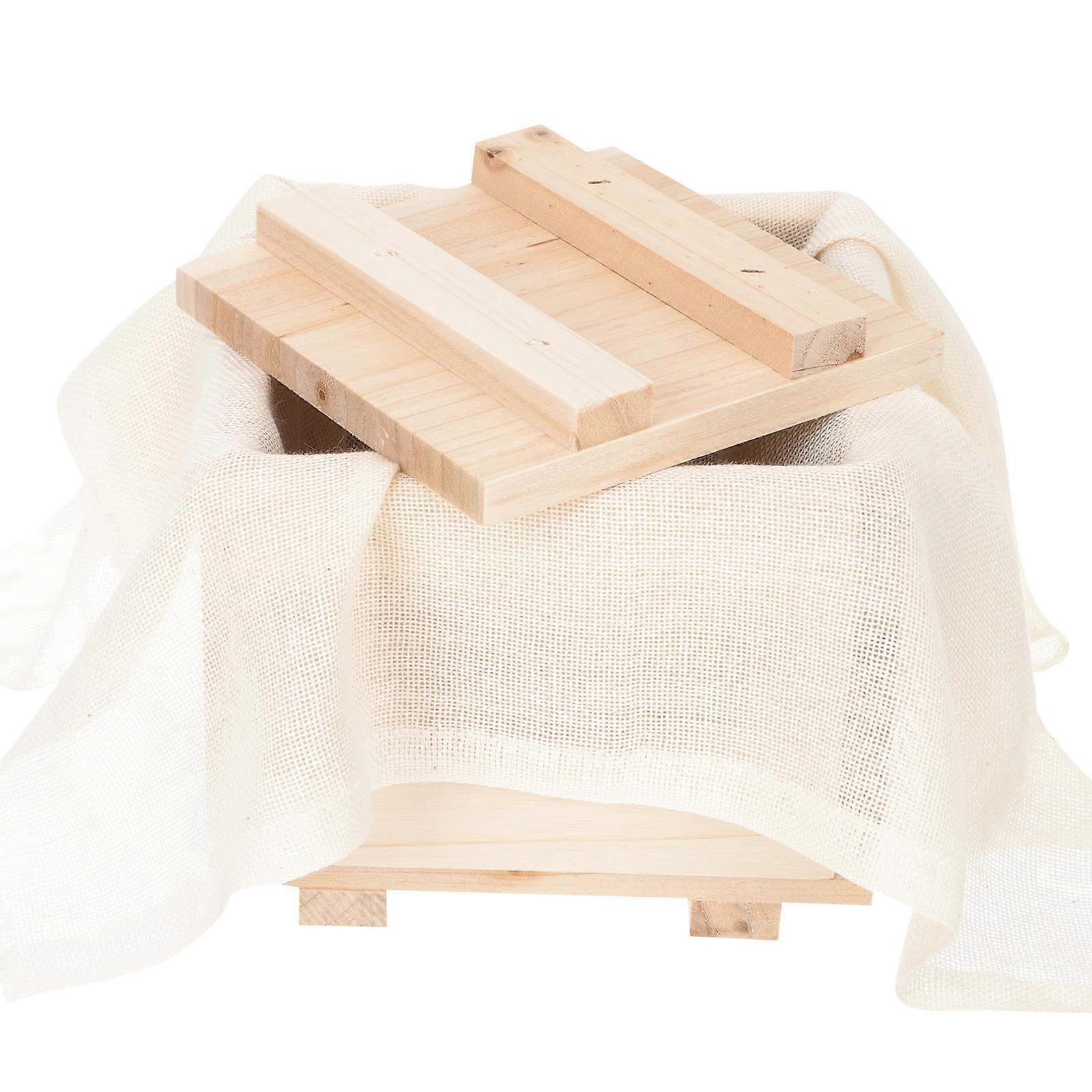 Wood Tofu Press Tofu Making Tool Beige Color For Diy Tofu Making 1Set