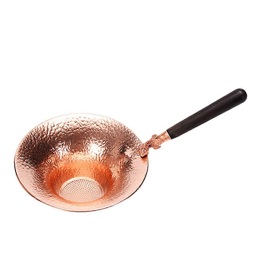 Copper Tea Strainer with Gold Fish Pattern for Home Use Assorted Color 1Pc