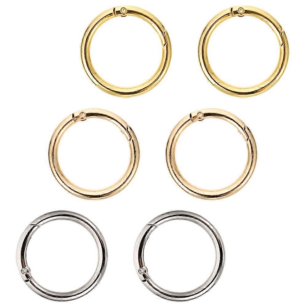 Spring Buckle Hook Diy Accessories Handicrafts Round Shape 6Pcs