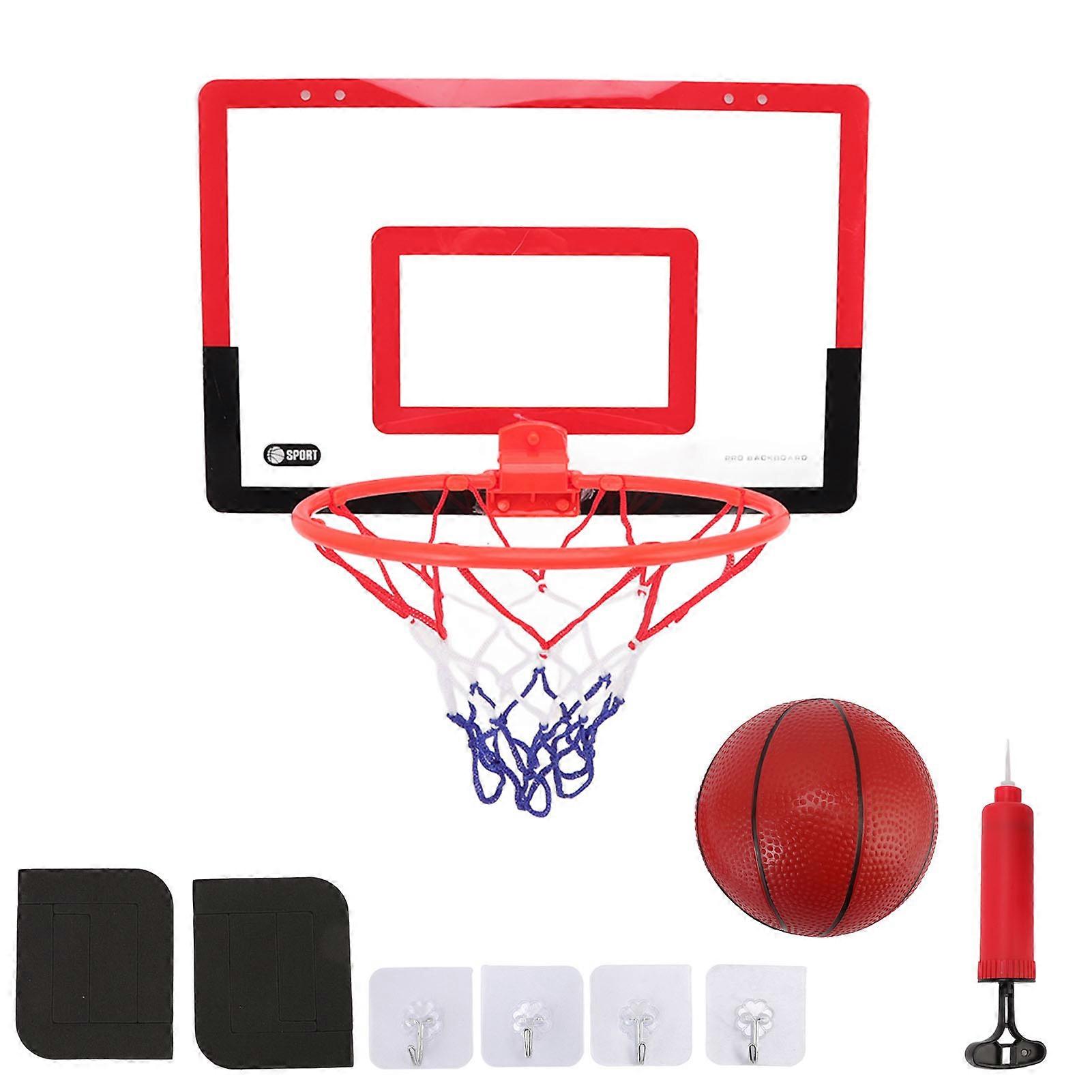 Mini Hoop Set Hole Free Mounting Bounce Design Red Black Indoor Parent Child Interaction Basketball Toy