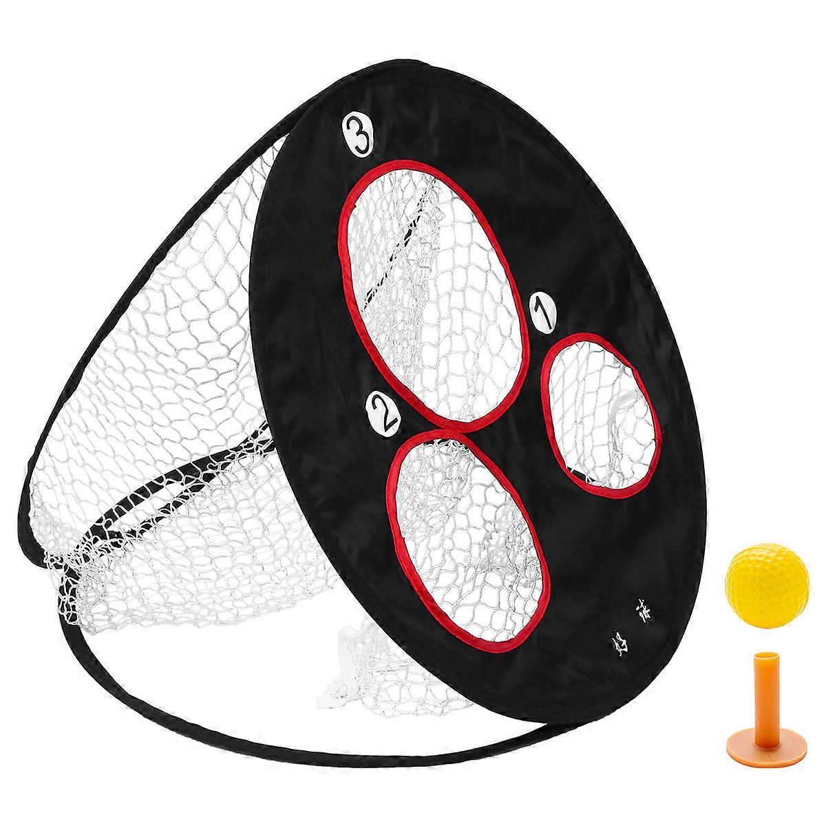 Practice Golf Net Training Aid Tool Sturdy Instant Fold Up For Golf Enthusiasts 3Pcs