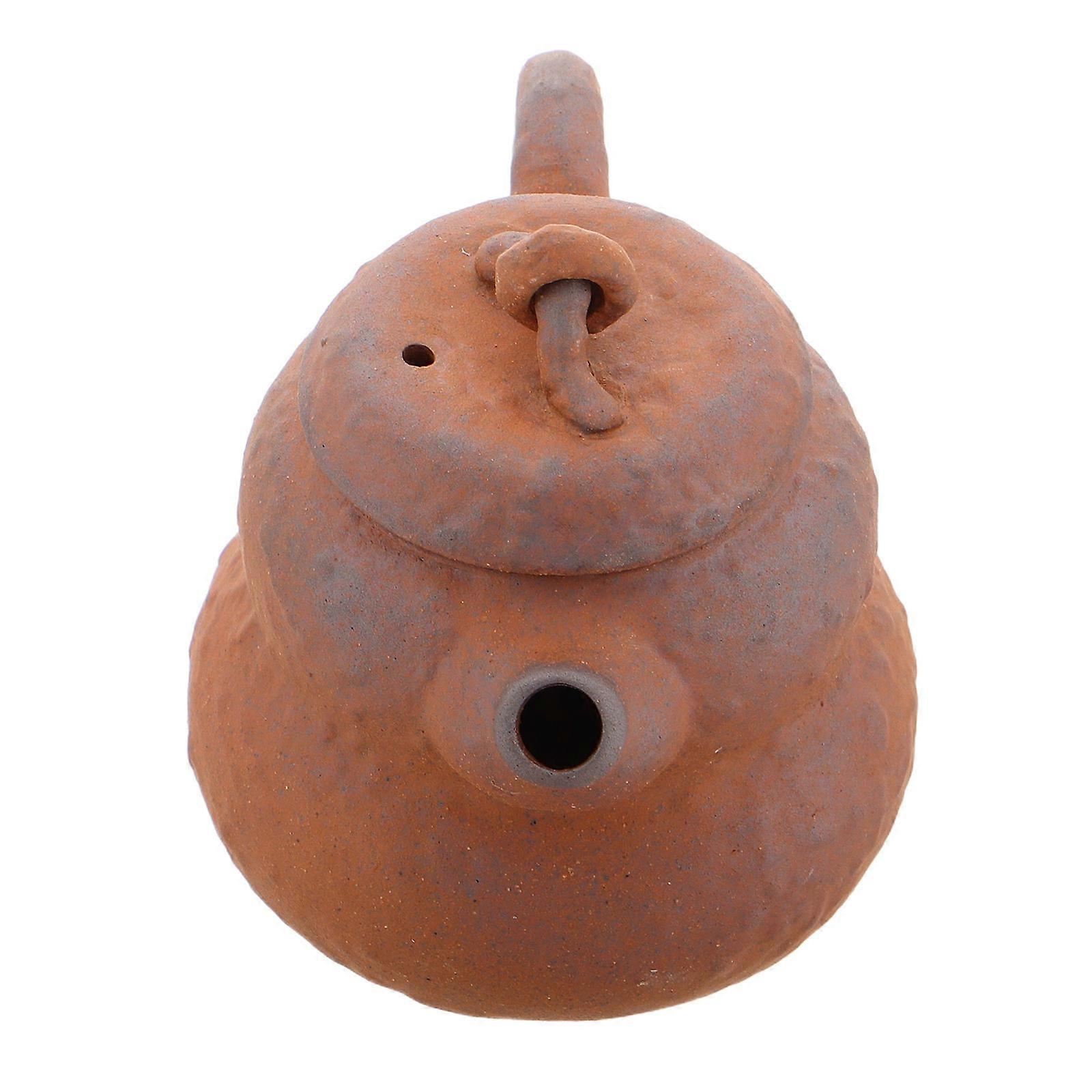 Retro Water Bottle Traditional Chinese Kettle Home Use Gourd Shaped Brown 9.00X7.50X6.50CM Tea 1Pack