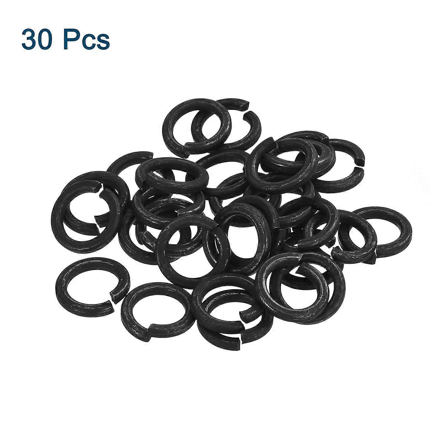 Split Lock Washer For 7/16 In Screw Size - Steel Black Oxide Finish, 25 Pack