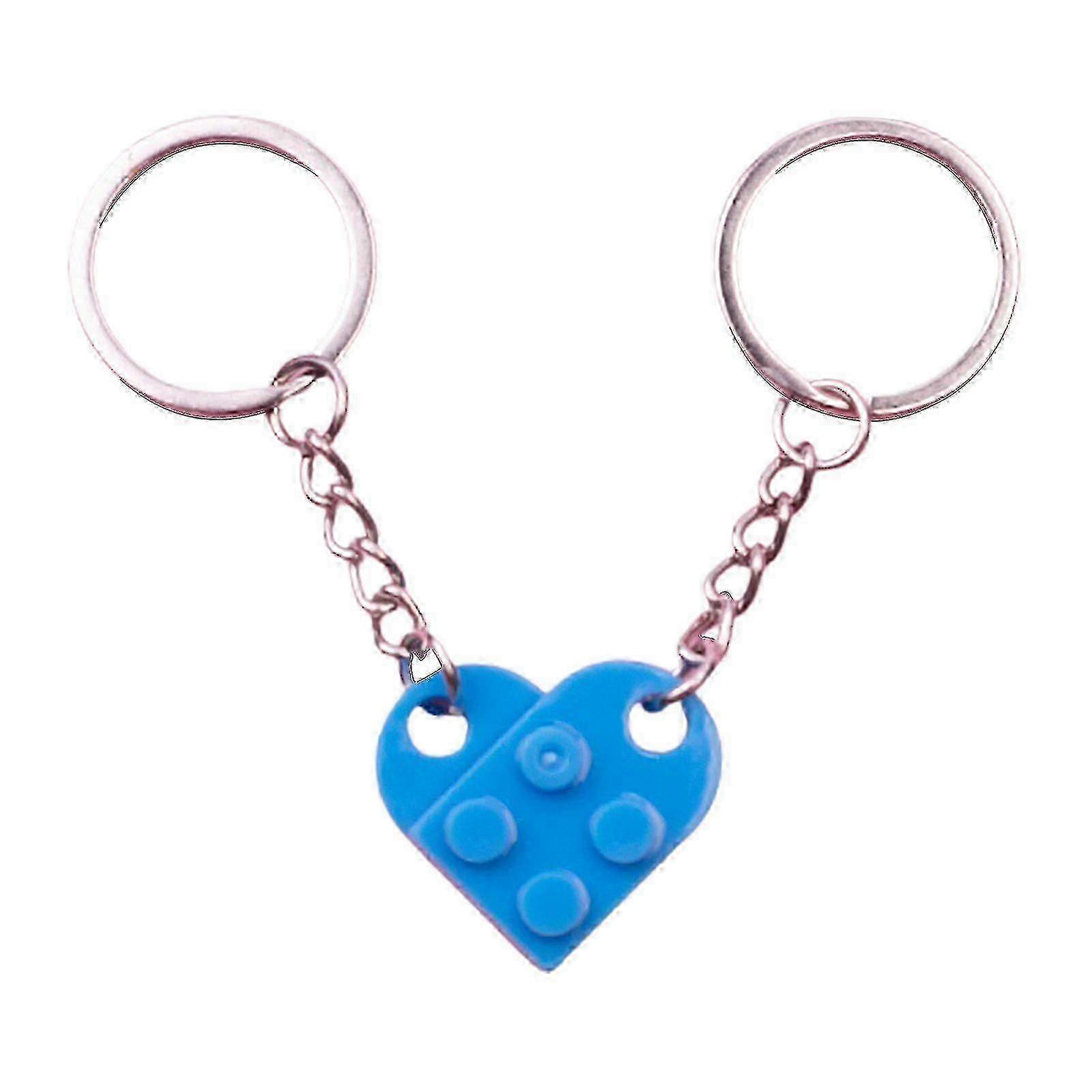 お揃いのカップルハートキーホルダーセット - 愛と友情のためのダークグリーン、ホワイト、ブルー、レッド、グレー、パープルのカップルキーホルダー