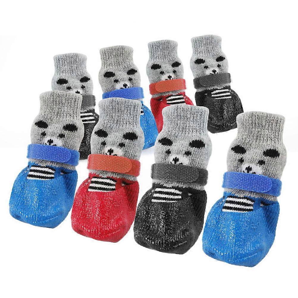 Pet Dog Socks Waterproof Cotton for Safe Use 4Pcs Set