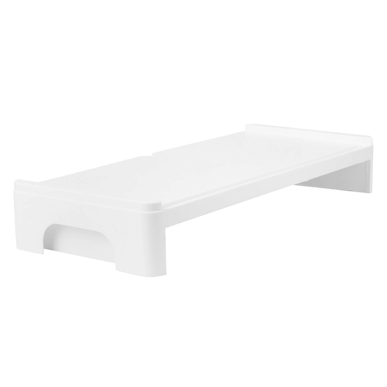 White Plastic Monitor Stand for Computer Using with Smooth Edges and Strong Bearing Capacity 1Pc