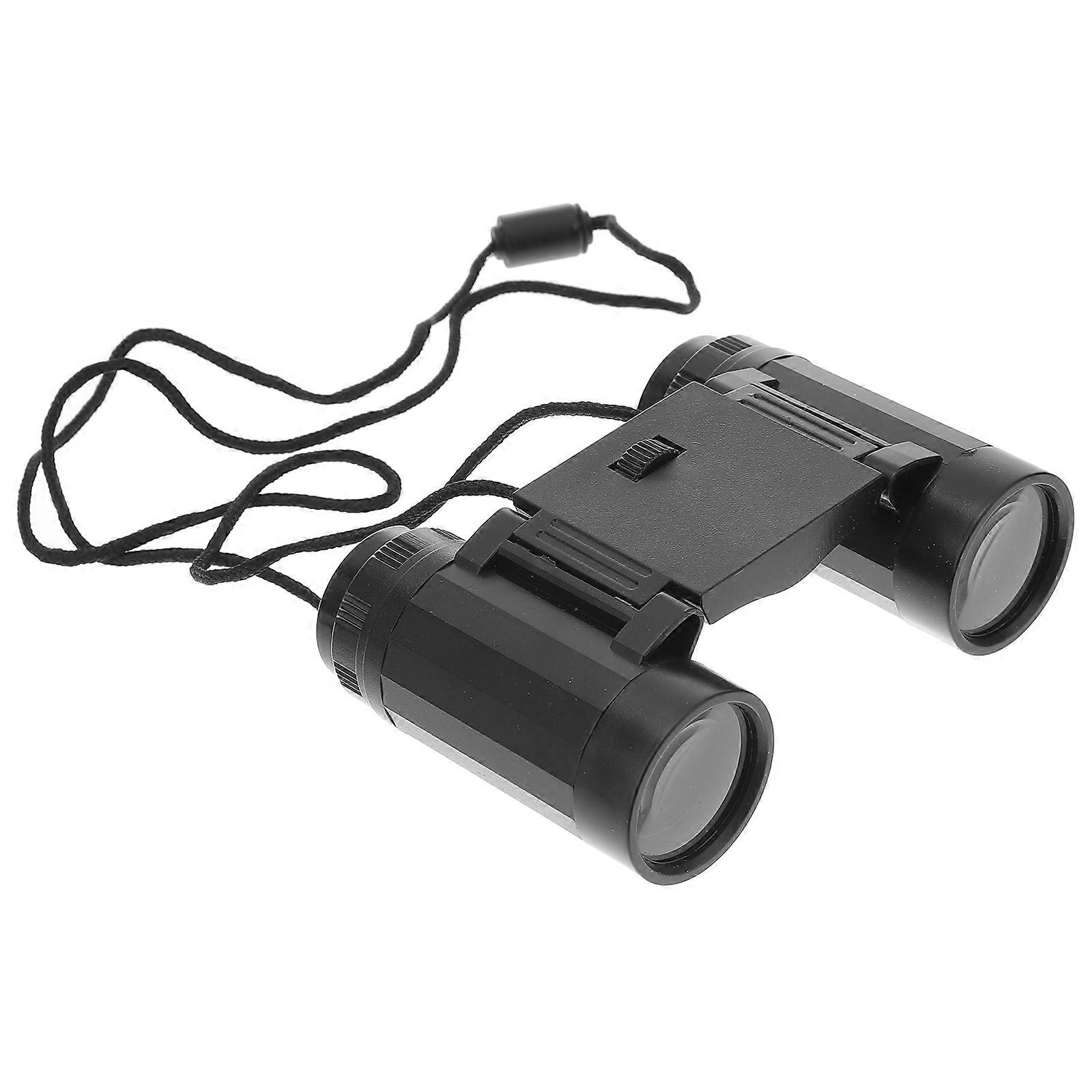 Black Plastic Kids Binoculars for Bird Watching and Outdoor Play with Adjustable and Long Rope 70100 Characters
