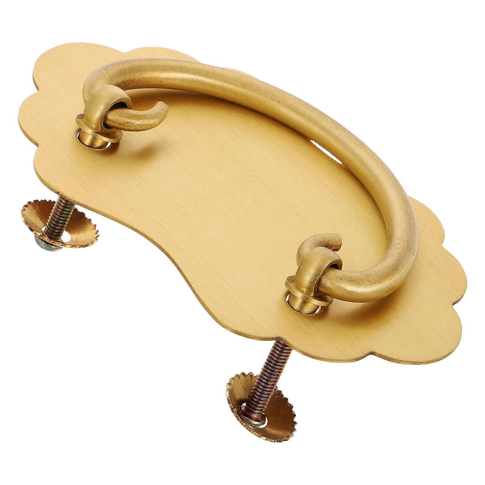 Vintage Brass Drawer Pull for Home Use Chinese Style Bookcase Handle