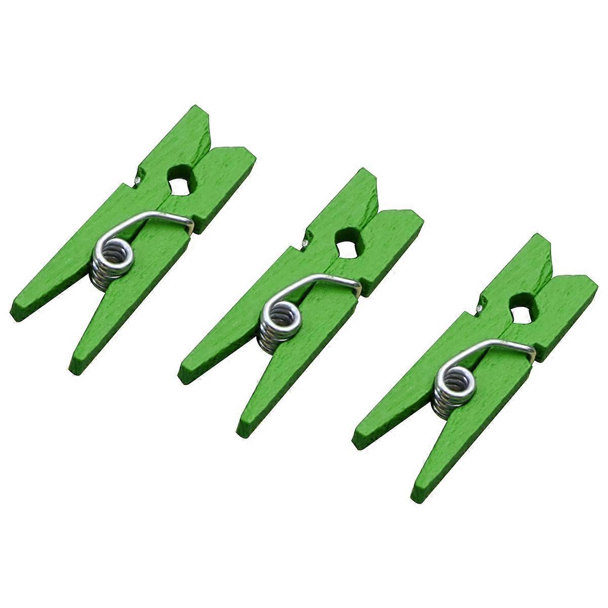 Green Multipurpose Photo Clips for Decoration Made from Synthetic Material 300 Pieces