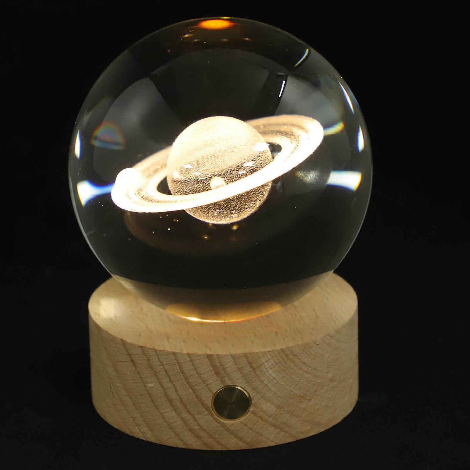 Night Stand Light Lamp Cartoon Appearance Wood Material Charging Function 1Pcs