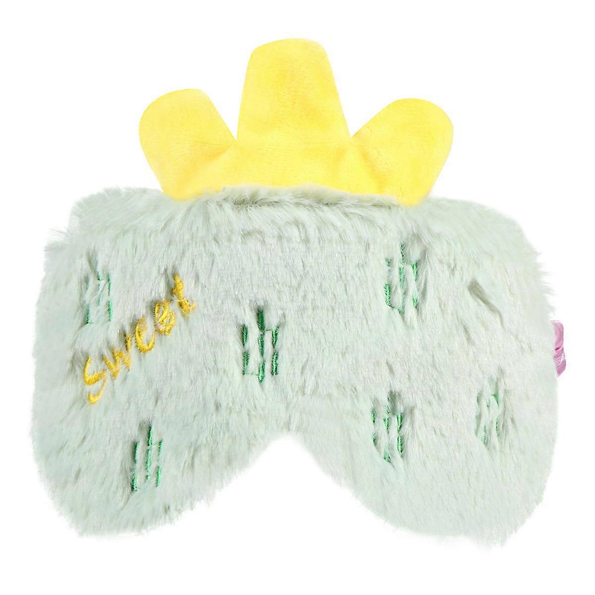 Eye Patch For Sleeping Light Blocking Plush Design Adults Office Yoga 18x13x0.5cm 1Pc