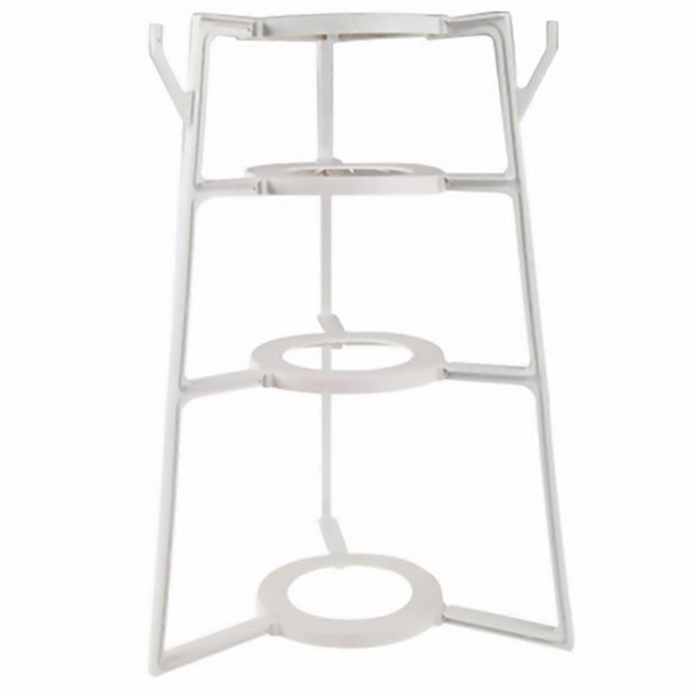 White ABS Storage Rack for Kitchen and Bathroom with 4 Tiers Multilayer Design 17.7x11.8x53.5 Inches