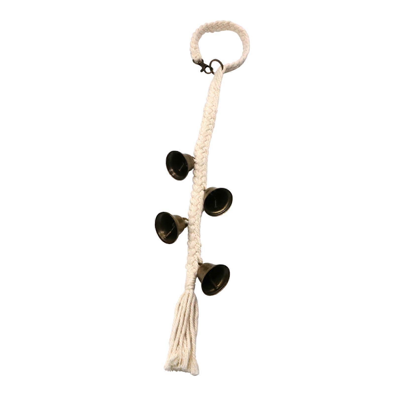 Training Dog Bell Woven Hanging Rope Easy to Use House Training Hanging Style B
