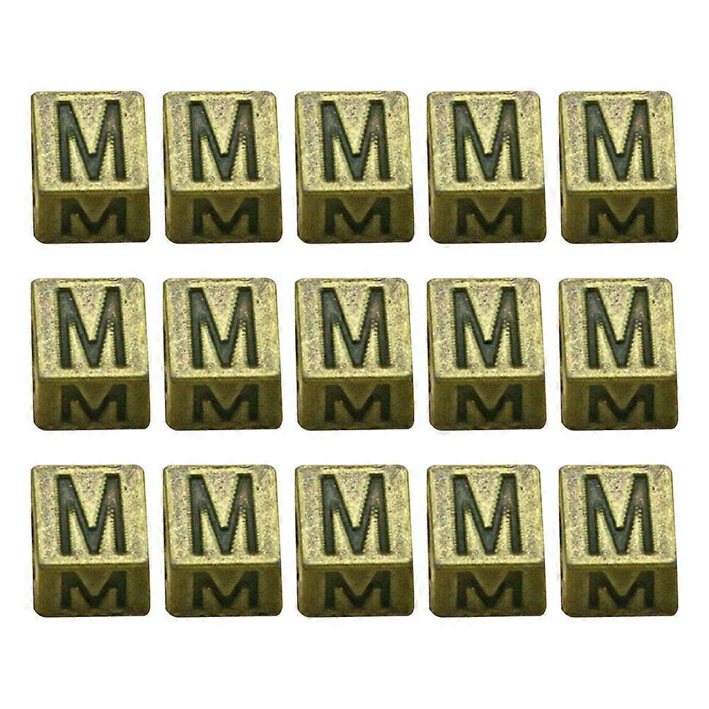 100PCS Square Alloy Spacer Beads Pendants Charms for Jewelry Making Art Craft DIY (Ancient Cyan, )