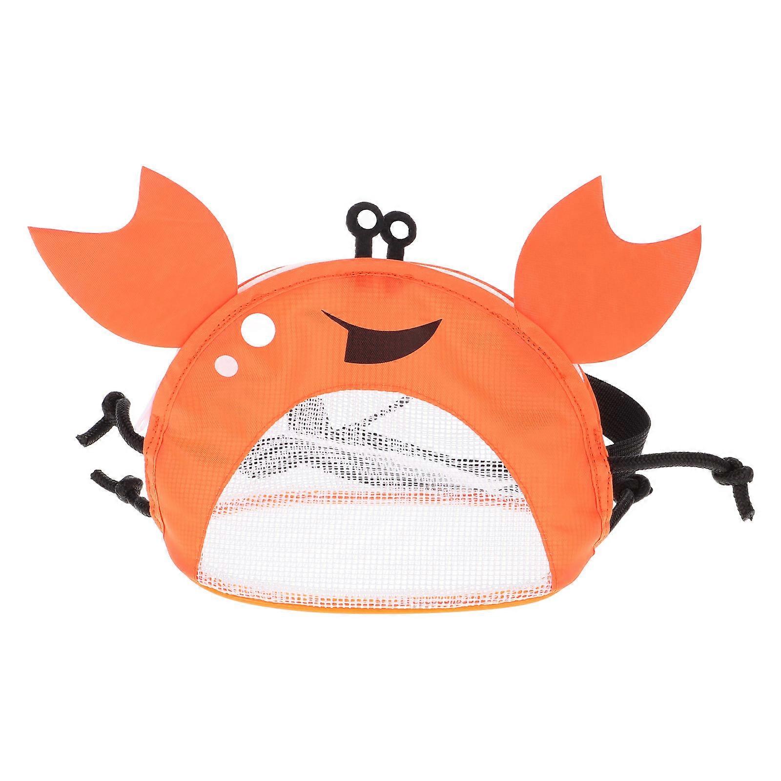 Visibility Enhanced Sand Sifter Bag For Beach Toys Children 9.1X7.5X4.3In Creative Crab Shape 1Pack