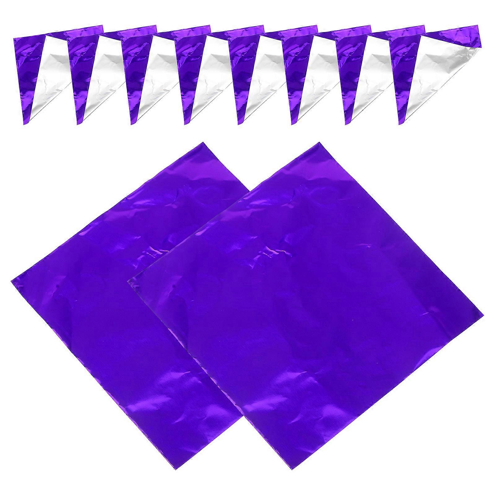 Aluminium Foil Candy Wrapping Paper Heat Resistance Homemade Caramel Bakeries 8x8x0.01cm 200Pcs