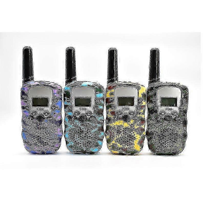 Kids Walkie Talkies 4 Pack, 3 Miles Long Range With Backlit Lcd Flashlights