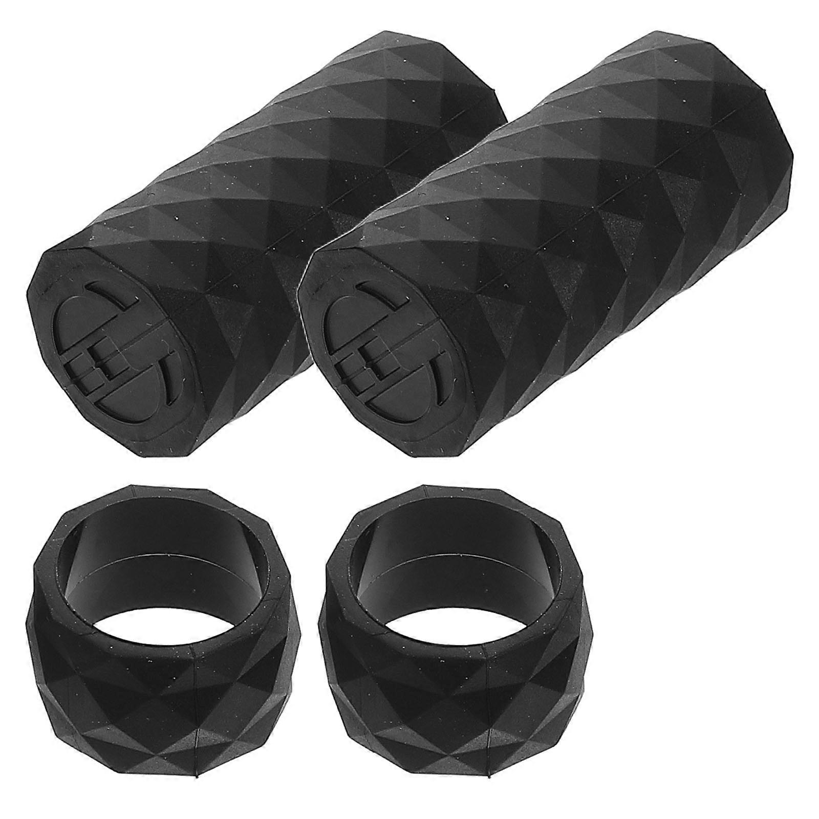 4pcs Silicone Bike Handlebar Grip Loops Non Slip Comfortable Tape Fixing Rings