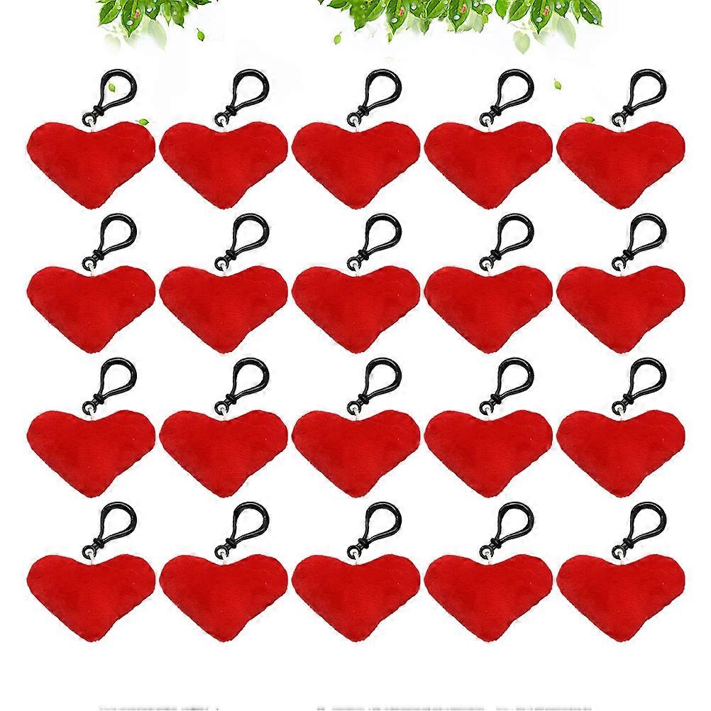 Heart Shaped Plush Keychain Perfect for Decoration and Gifts Red Stuffed Toy for Kids and Women