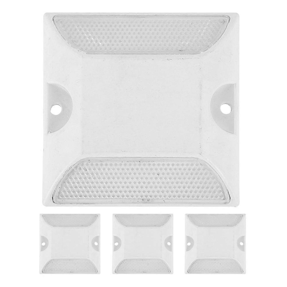 4pcs Heavy Duty Reflective Driveway Markers Weatherproof Road Pavement Reflectors for Speed Bumps, Sidewalks, Crosswalks, Highways, and Driveways