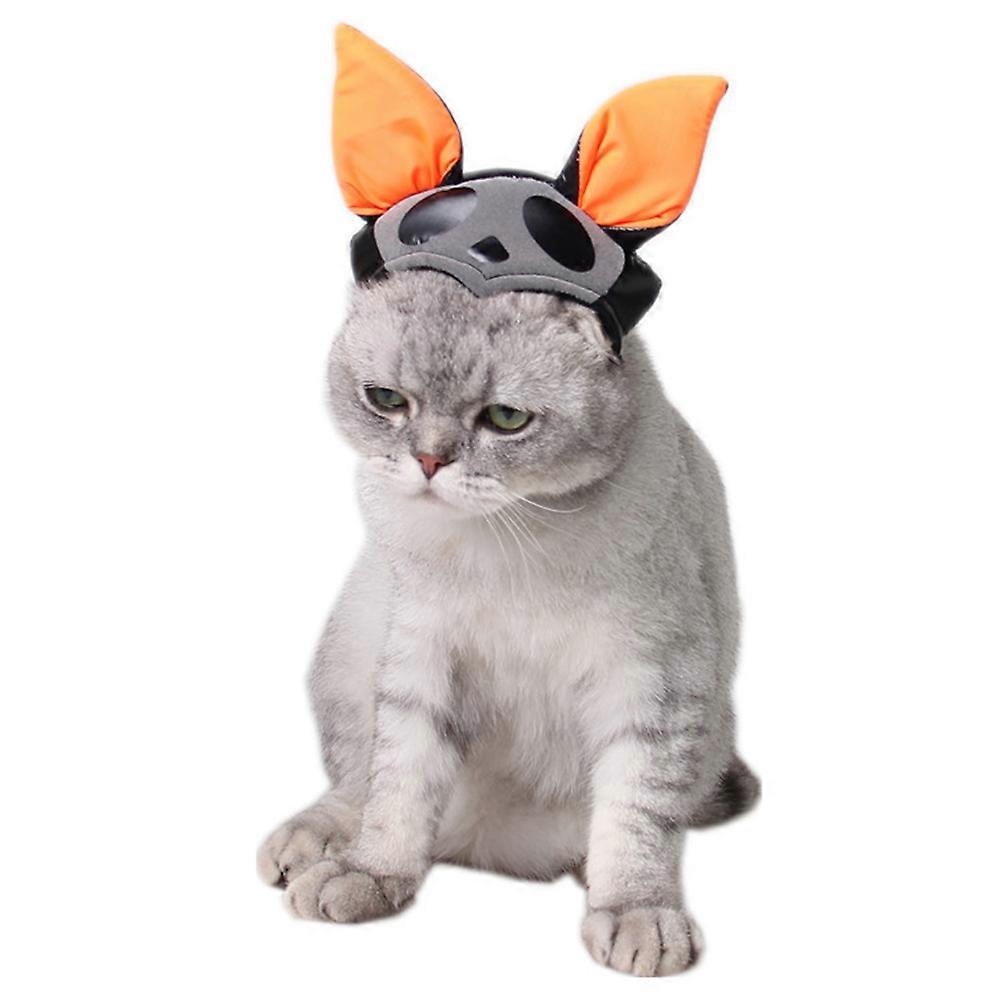 Festival Headdress With Bat Ears Shape For Cats Ideal For Halloween Christmas Birthday Pet Owners In Size M 1Set