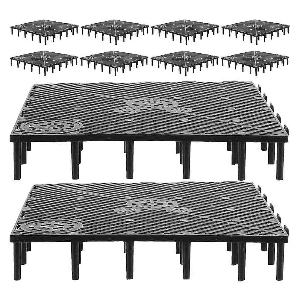 Aquarium Filter Tray for Fish Tank with 10Pcs Bottom Filter Plates