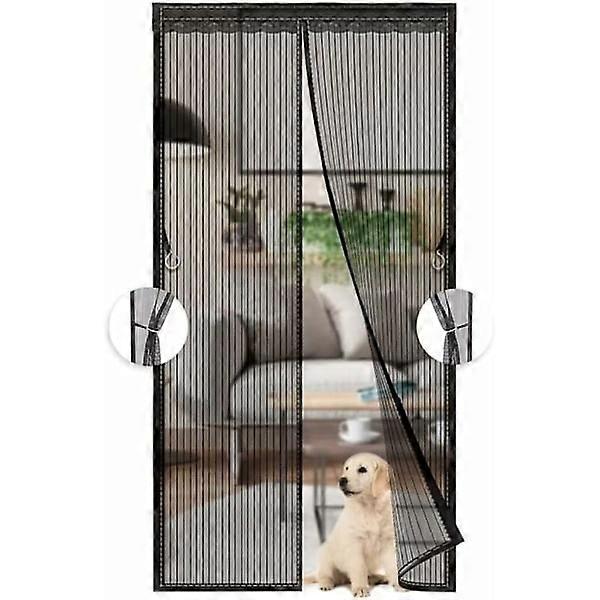 White Magnetic Mosquito Net Door Mesh Curtain Door Full Closure Balcony Easy Installation 150x220cm