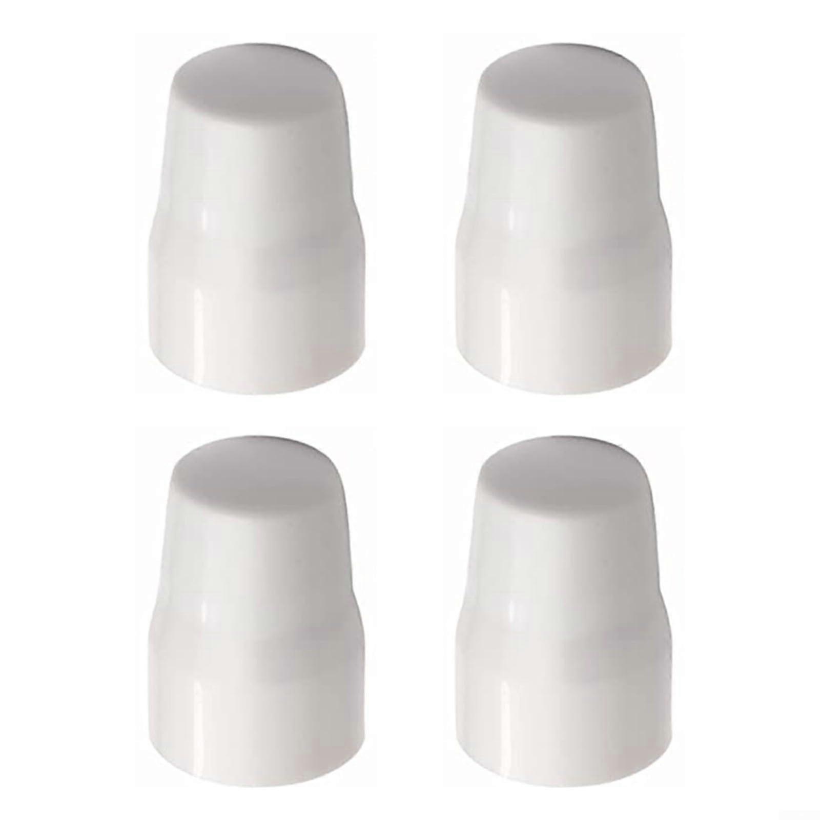 Safety Radiator Valve Cap Set White Push-Fit Replacement Covers Easy Installation 4-Piece Protective Design