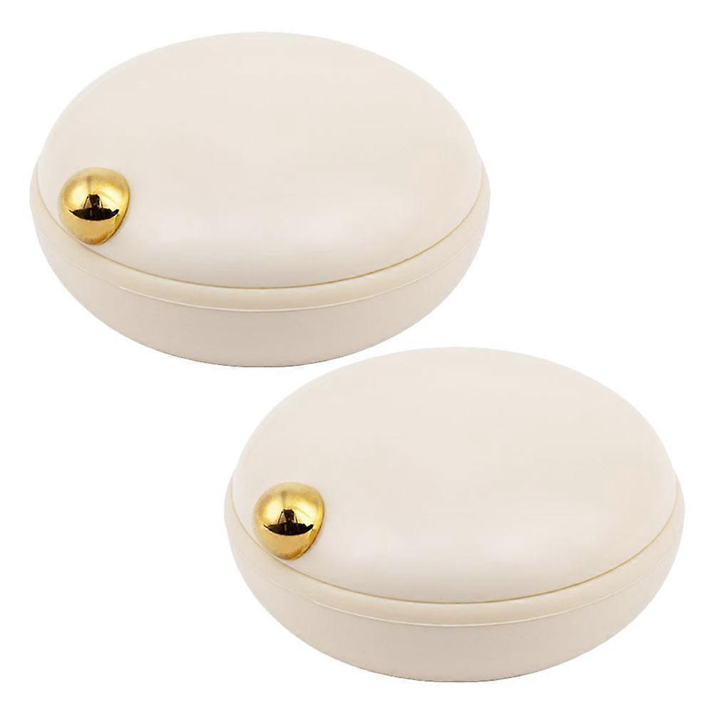 Purse Medicine Organizer Box Multifunctional Design Storage Container for Home Use Office Use ABS Silicone 2Pcs