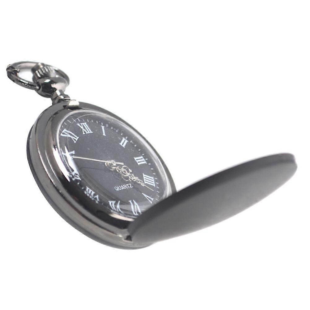 Retro Pocket Watch For Gift Giving Black Frosted Stylish 1Set Timekeeping