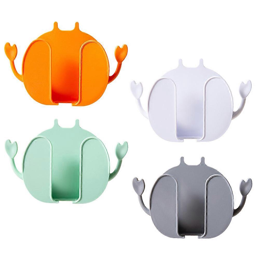 Wall Mount Phone Charger Holder Assorted Color PP Material for Daily Use 4Pcs
