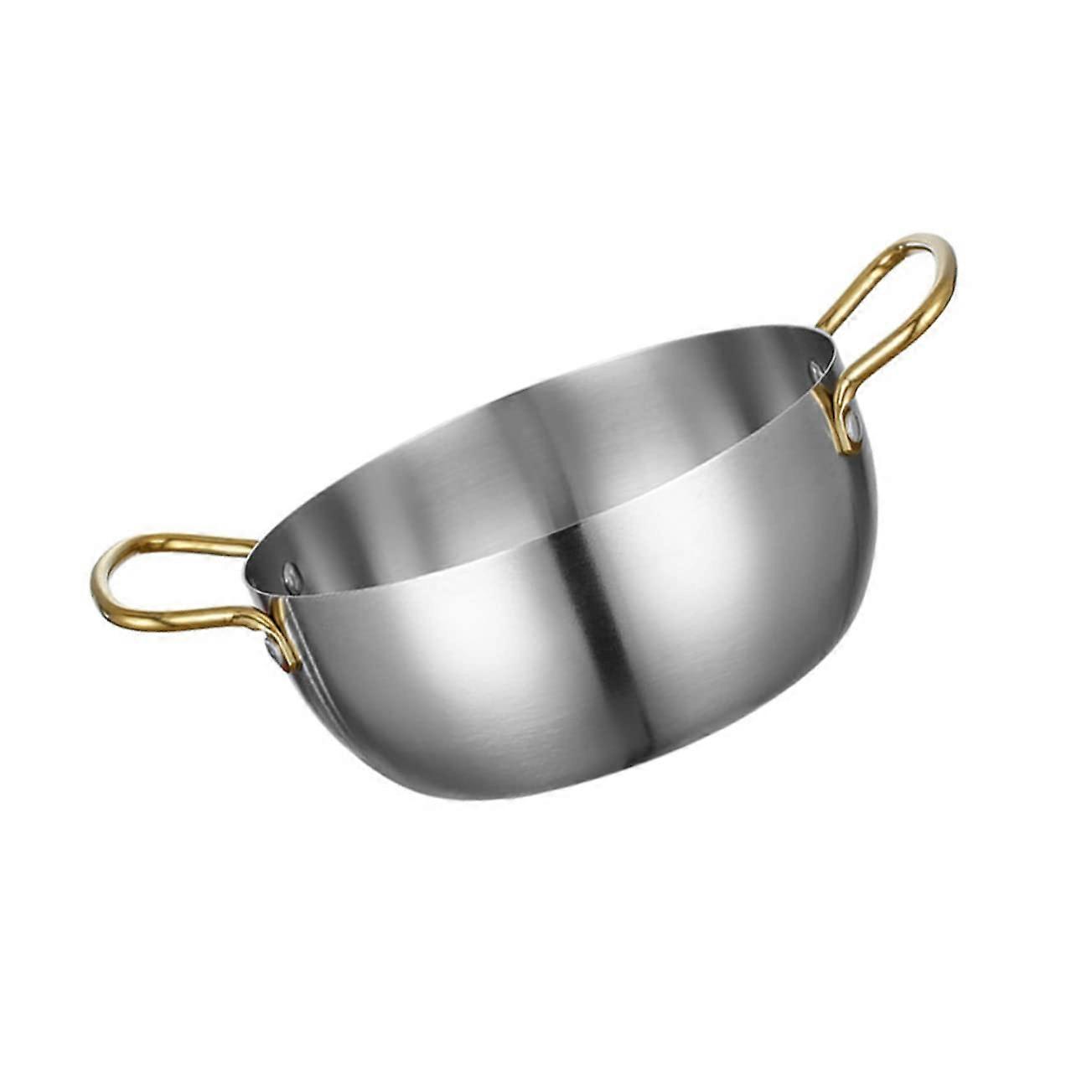 1 Piece Ramen Pot Sturdy Soup Pot with Two Handles for Secure Grip, Suitable for Home and Camping, EnergySaving and Durable