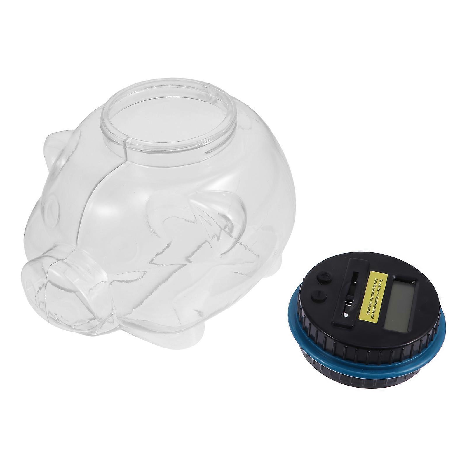Digital Coin Bank with Automatic Counter and Twist-Off Lid for Kids and Adults in Assorted Color PVC