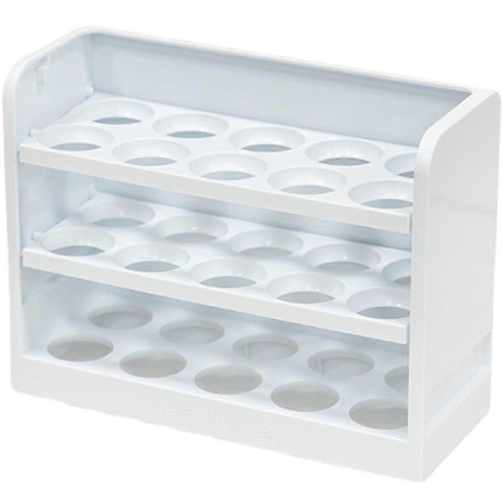 White Egg Container for Refrigerator Storage Use Large Capacity and Reusable 70 characters