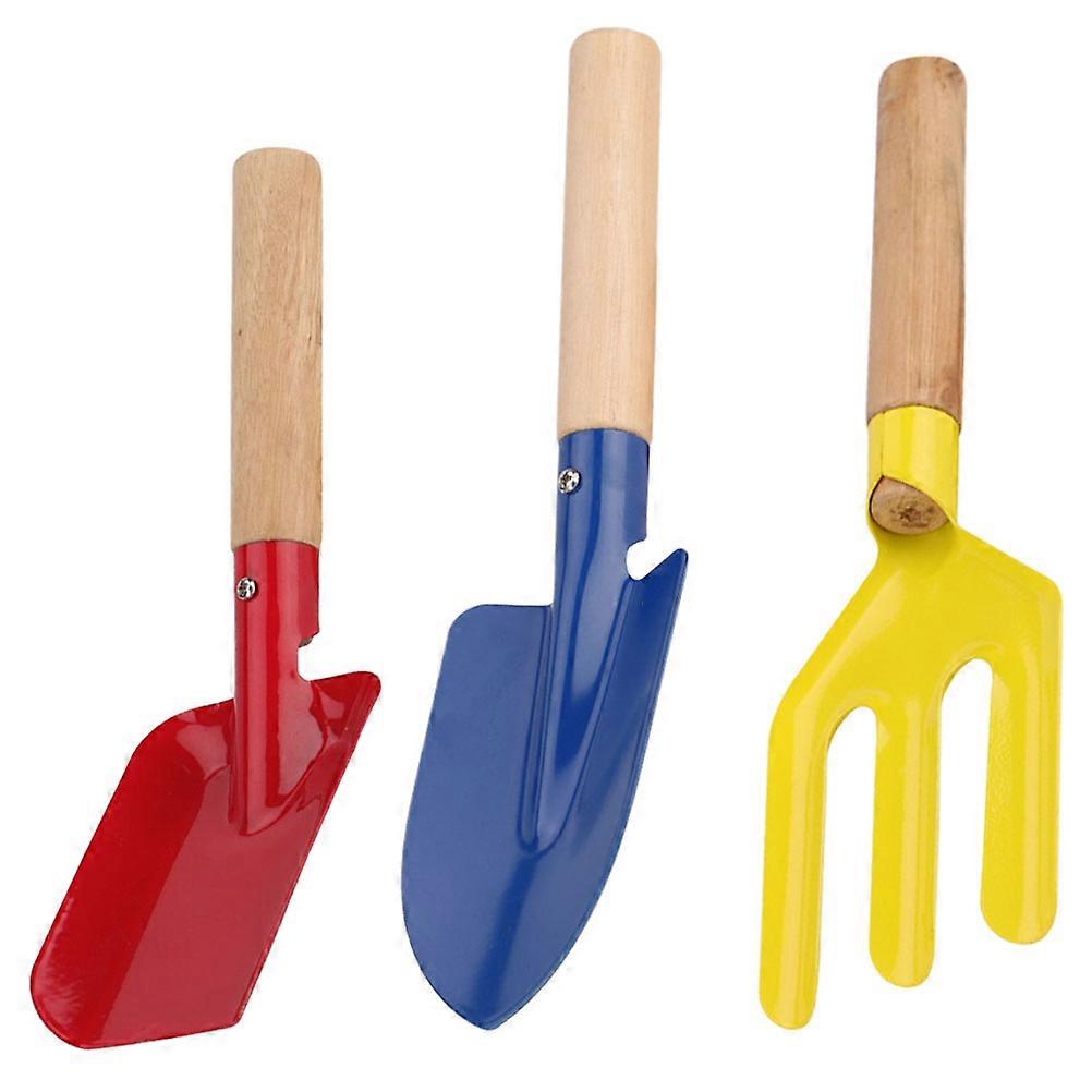Outdoor Gardening Tools 3Pcs Metal Set Designed For Garden Work Lightweight And Sturdy Assorted Color Great For Removing Weeds