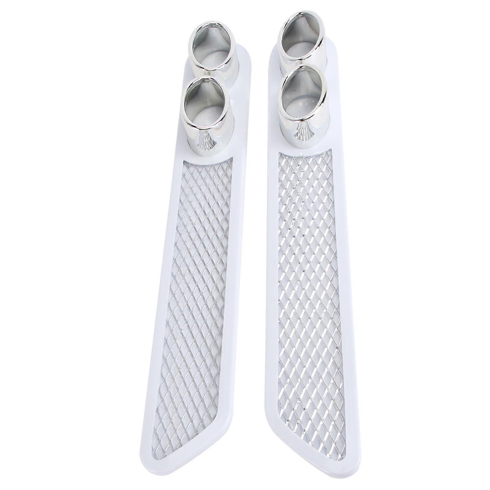 Automobile Decoration 2Pcs White Decorative Vent Cover for Car Owners 39X6.5cm Air Flow Simulation