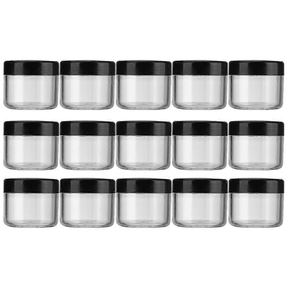 40Pcs Transparent Plastic Storage Jars Suitable For Creams And Lotions With Square Design For Travel And Camping