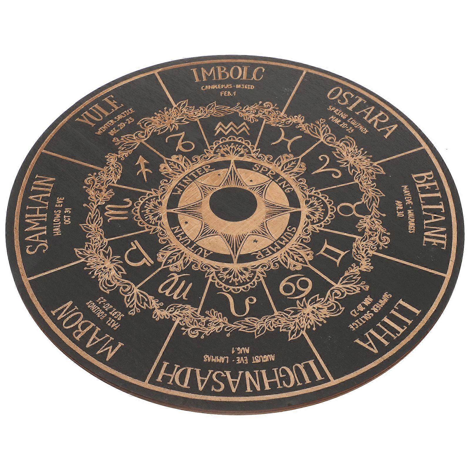 Witch Pendulum Board Dowsing Tool Square Divination Game Plate Assorted Color 1Pcs