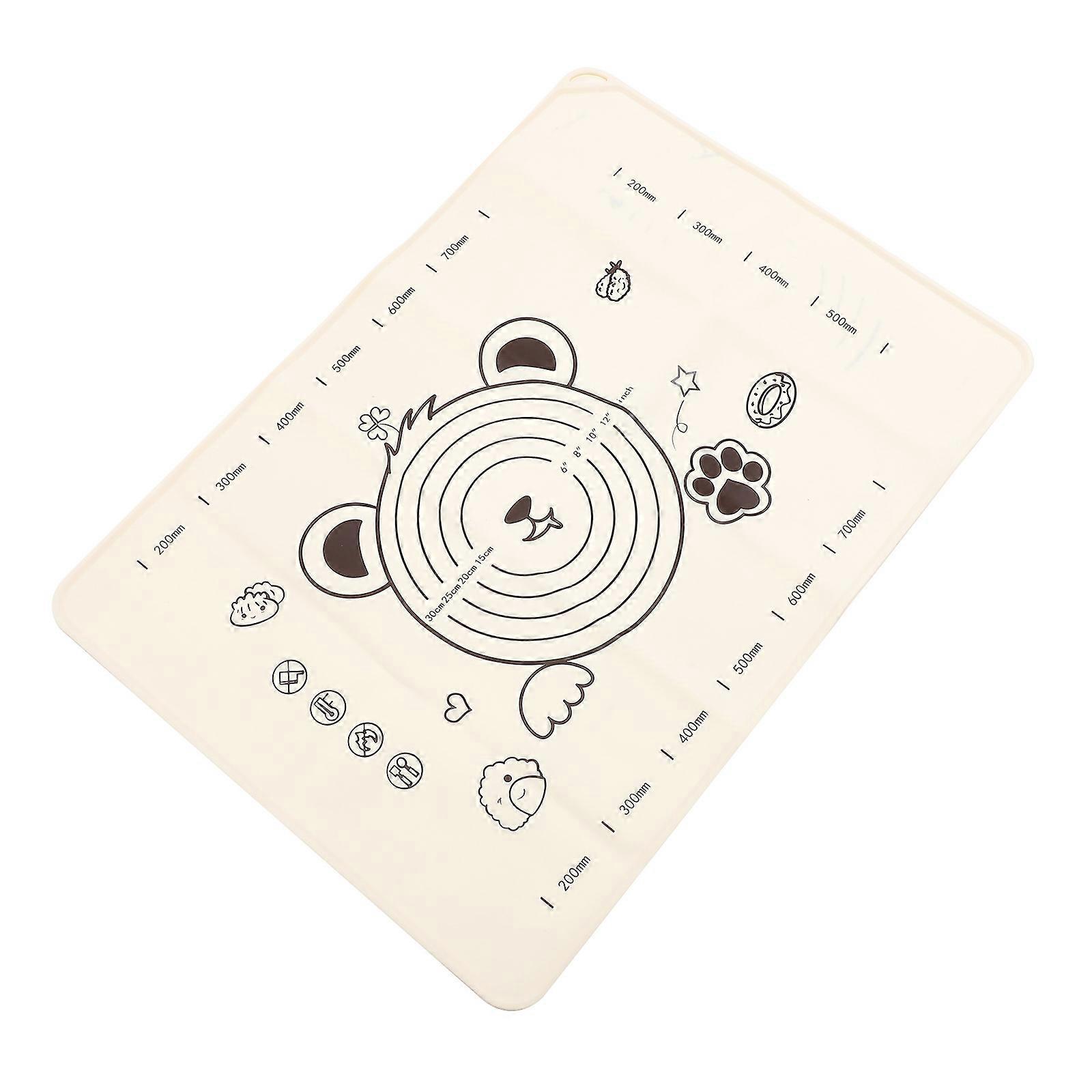 Food Grade Silicone Kneading Mat, Non Stick Rolling Pad for Pastries & Noodles, Heat Resistant Skid Mat for Easy Cleaning