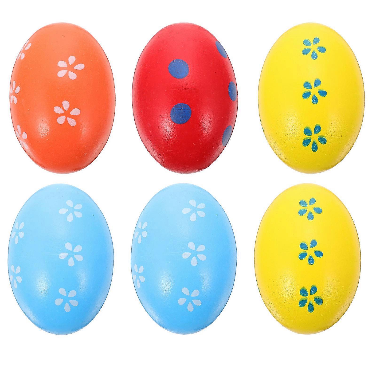Egg-shaped Musical Egg Shakers For Kids In Assorted Color Perfect For Home And Kindergarten Play 6Pcs