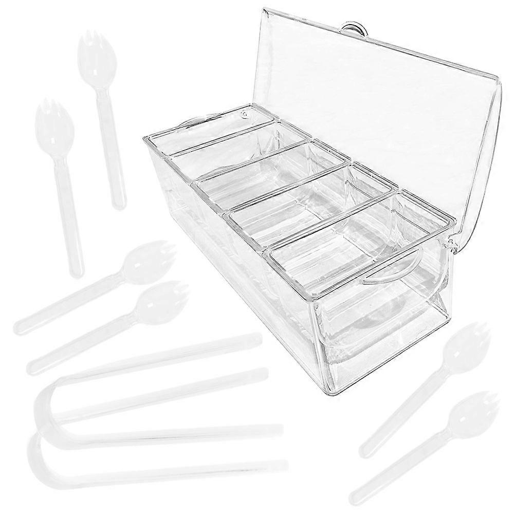 Transparent Reusable Spice Jars with Scoop for Kitchen Storage Use Simple Shape Texture
