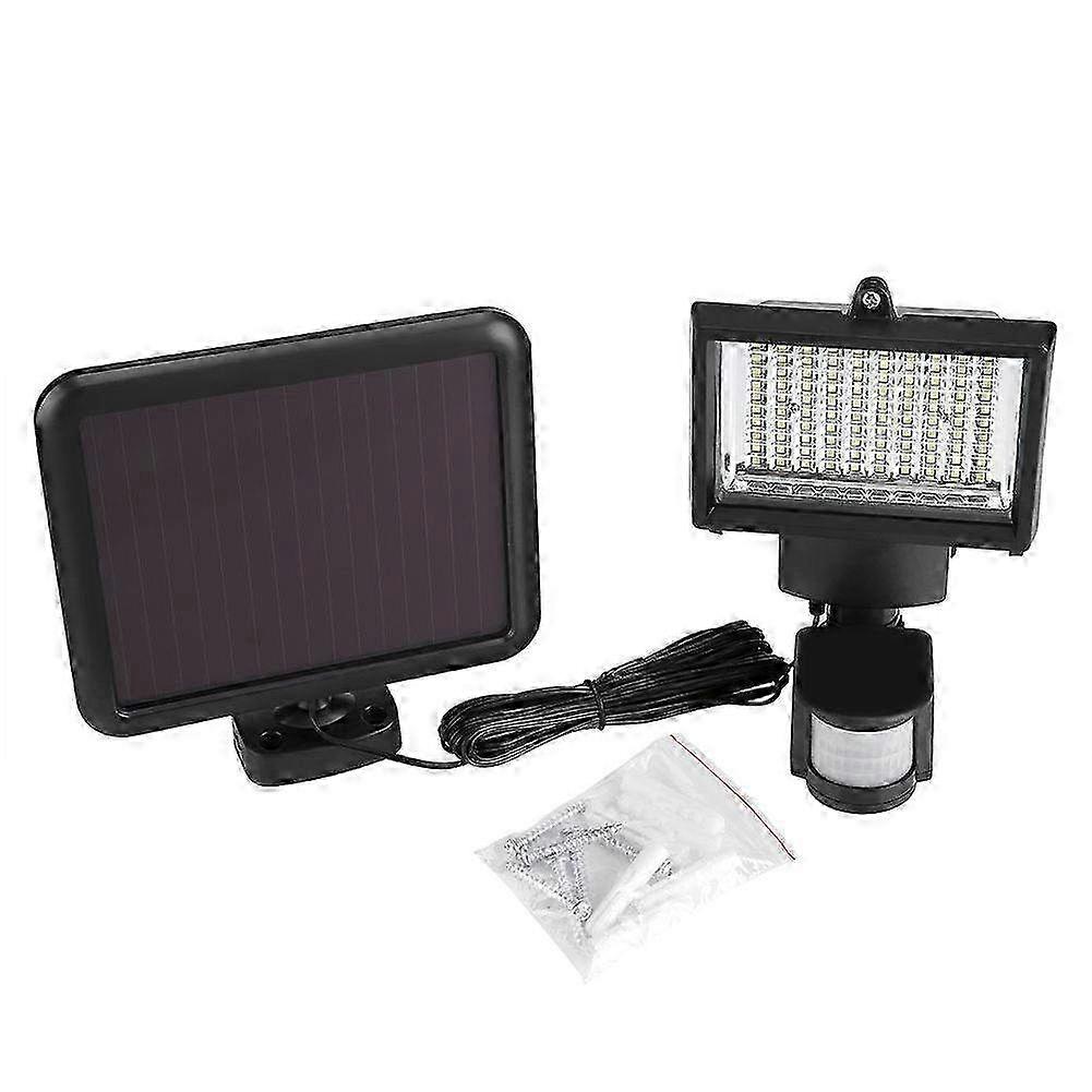 100 LED Solar Powered Motion Sensor Security Light - Outdoor Garden & Yard Corridor Lamp with Bright Illumination for Safety