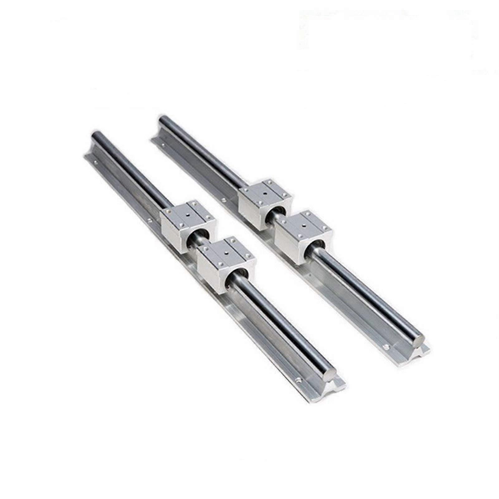 Professional 2 pieces SBR10 10mm linear guide rail 200 250mm full sliding support 4 pieces SBR10UU linear bearing block (200mm).